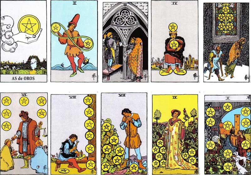 Arcanos Menores - Significado de los Oros en el Tarot